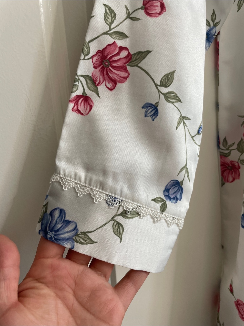 Vintage Charter Club Floral Satin Nightgown Cottagecore Romantic - Picture 4 of 10